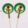Enchufe para Pastel de Cumpleaños de Árbol del Bosque Verde Azul Amarillo Fieltro Árbol Mori Decoración para Hornear Tarjeta de Mesa de Postre