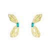 Pendientes de mariposa líquidos sencillos de estilo europeo y americano para mujer, diseño de nicho de moda, pendientes asimétricos con alas de mariposa.
