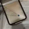 Collar de Plata de Ley S925 Paraiba Burbuja para Mujer, Minimalista, Versátil, Uso Diario, Sensación de Lujo, Cadena para Clavícula