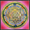 18cm Vajra Mandala Nepal Thangka Puro Pintado a Mano Sala de Estar Salón Budista Tamaño Pequeño Mesa Colgante Pintura Artística Decorativa
