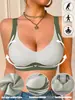 Sutiã Esportivo Casual Feminino Transfronteiriço Temu com Lindo Design nas Costas, à Prova de Impacto, Push-Up, com Bojos Removíveis