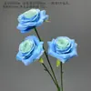 Flores Artificiales Azules Ramo Materiales para Decoración de Escena de Boda, Rosas Azules para Arreglo de Piso de Salón de Bodas y Flores Decorativas