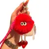 Lindo Conejo Rex Sintético de Piernas Largas Bolita de Carbón Nube Bolso Llavero Colgante Peluche Adorno para Coche Llavero