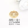 Venta al por mayor de fábrica accesorios para joyería hechos a mano diy material Colgante de candado de metal larga vida colgante de candado auspicioso hueco dorado