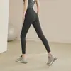 Pantalones de Tiburón Elásticos de Uso Exterior de Cintura Alta Levanta Glúteos Control de Abdomen Sensación Nude Leggings de Yoga Fitness Running Deportes Capa Base Ajustada