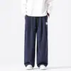 Nuevos Pantalones Casuales de Pana de Estilo Chino para Hombre Tendencia Otoño/Invierno 2026 Talla Grande Rectos Holgados Pierna Ancha