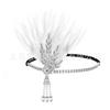 1920 The Great Gatsby Lady Saia Acessórios Folhas Pérola Dupla Fileira Strass Halloween Bola Tiara