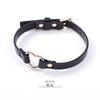 Collar de Cuero con Forma de Corazón de Melocotón Pequeño para Entrenamiento Femenino Divertido Collar de Corazón de PU Juguete Sexual para Adultos
