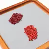 Cinnabar Púrpura Arena Dorada Arena Roja 3mm Cuentas Sueltas Venta al por Mayor Alto Contenido Arena Púrpura Dorada Arena Roja 3mm Cuentas Redondas