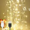 Usb fio de cobre lâmpada led fio de cobre corda lâmpada 2m20 dormitório dormitório lâmpada vermelha vermelha estrela fio corda