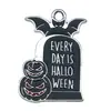 Transfronterizo 125 Goteo de aceite Fantasma de Halloween Calavera Murciélago Muerte Colgante DIY Pulsera Llavero Colgante de Joyería
