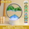 Pintura redonda luminosa de areia movediça, ornamentos criativos, móveis para sala de estar e escritório, arte dinâmica 3D de ampulheta, presentes DIY