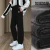Pantalones de maternidad para otoño e invierno, pantalones deportivos casuales para uso al aire libre, pantalones de algodón gruesos con forro polar para primavera y otoño, pantalones de chándal, ropa de maternidad