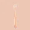 Colher de Silicone Macia para Alimentação de Bebês Treinamento Talheres Infantis Colher para Alimentos Infantis Suplemento Alimentar Colher para Cereal de Arroz Colher Totalmente de Silicone