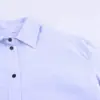 Estilo Europeo y Americano 2025 Otoño Nueva Moda Femenina Transfronteriza Europea y Americana Casual Camisa de Manga Larga de Popelina Rayada
