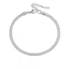 Pulseira Corrente Osso de Cobra Dourada Mais Vendida na Europa e América Pulseira de Aço Inoxidável Personalizada para Casal Pulseira Osso de Cobra Plana Simples Tendência Hip-Hop