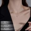 Collar de gota de agua simple de plata S925 para mujer, elegante y exquisito, con diamantes ovalados que combinan con todo, joyería para uso diario.