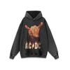 Impressão Direta a Jato Batendo na Rua Americana vintage Vintage Lavado Velho Moletom com Capuz Hip-Hop Moda Nacional Hoodie