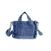 Colección Otoño 2026: Bolsa de Lona de Moda, Bolso de Hombro de Mezclilla, Bolso de Mano Casual y Versátil Estilo Japonés para Mujer