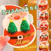 Nuevos clips para orejas de Navidad para niños, lindo diseño de reno y alce, aretes versátiles para niñas sin perforaciones, aretes de dibujos animados.