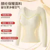 Conjunto Térmico Quente Sem Sutiã Lã Seda Roupa Íntima Feminina Sem Costura Slim Fit Outono Inverno Camada Base Top e Calça
