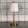 Lámpara de Mesa Recargable Moderna Simple Transfronteriza Sala de Estar Dormitorio B&B Restaurante Lámpara de Ambiente Inalámbrica Decorativa de Tela Luz Nocturna