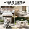 Funda de cama elástica a prueba de polvo, película protectora de plástico decorativa, funda antipolvo para dormitorios, protector de sofá y muebles extragrande, desechable