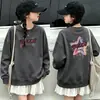 Ropa de moda versátil y moderna para niños mayores, sudadera nueva de cuello redondo para niñas, top de otoño de corte holgado para que los niños lo usen al aire libre