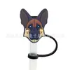 Nuevo protector de pajita de cachorro de dibujos animados tapa de pajita de 10 MM tapón de polvo de silicona decoración de pajita de fiesta de dibujos animados linda cruz