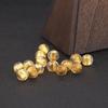 Contas Glaceadas com Folha de Ouro Contas Cinza Glaceadas Perfumadas Contas de Transferência Acessórios para Pulseira DIY Contas Espaçadoras Contas com Folha de Ouro Contas de Posicionamento