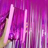 Cortina de seda de lluvia personalizada, diseño de fiesta, accesorios para el lugar, decoración de fiesta de cumpleaños, fondo, cortina de seda de lluvia corrugada con láser