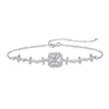 Pulseira Bolha de Moda Mais Vendida na Amazon Cross-Border, Prata Esterlina S925 Inlaid com Moissanite Cor D, Simples e Versátil