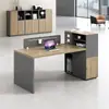 Escritorio de Oficina para Trabajadores de Oficina, Escritorio de Computadora Simple y Moderno para 2/4/6 Personas, Gabinete Alto, Escritorio Financiero, Escritorio para Personal