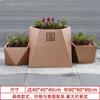 Jardinera de flores de acero inoxidable para exteriores, combinación de jardinera de hierro forjado, macetero municipal, departamento de ventas, jardinera comercial de hierro forjado, valla