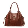 Bolsas de Mujer Transfronterizas 2026 Nuevo Estilo Primavera Cuero Suave Transfronterizo Bolso de Mano Plegado Gran Capacidad Moda Bolso de Hombro Cruzado para Mujer