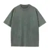 230g algodão lavagem pesada velho manga curta outra camisa estampa comércio exterior retrô americano transfronteiriça solta camiseta homens e mulheres