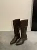 Botas de moda de diseño único, a media pantorrilla, de punta, que realzan la altura para mujeres petite, botines, botas altas, botas de mujer, no hasta la rodilla