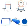 Set de Entrenamiento de Agility para Perros Equipo de Pista de Obstáculos para Mascotas Túnel Vallas Anillos de Salto Postes Caja de Parada Cuadrada Entrenar