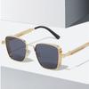 Gafas de Sol Metálicas Explosivas Transfronterizas Retro Steampunk Metal Hip-hop Fotografía Callejera Personalidad Patillas de Primavera Gafas de Sol