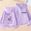 Cazador de Kpop Grupo Bruja Estampado de Dibujos Animados Moda de Primavera y Otoño para Niños Sudadera con Cremallera Sweater Casual de Comercio Exterior para Niños y Niñas