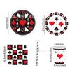Juego de vajilla desechable con platos de papel y pañuelos para fiestas, con temática de casino y cartas, suministros de decoración