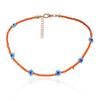 Collar de margaritas coloridas estilo bohemio festivo, collar de clavícula con cuentas retro simple europeo y americano para mujer