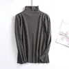 Nuevo Estilo Otoño/Invierno para Mujer Cuello Medio Alto Esponjoso Engrosado Otoño/Invierno Adelgazante Cálido Capa Base Superior