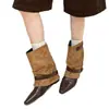 Botas de pierna de pantalón con hebilla de cuero retro estilo post-apocalíptico para mujer 2026 nuevas de otoño punta fina temperamento botas cortas botas de montar a media pantorrilla