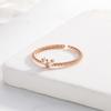 Anillo de plata esterlina S925 versión coreana lindo conejo orejas de conejo pequeño fresco femenino diseño nicho anillo simple celebridad de Internet