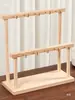 Soporte de joyería creativo, organizador de escritorio de madera maciza para llaves y accesorios, expositor de collares, estante de almacenamiento, organizador multifuncional para entrada con ganchos