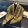 Chal con Estampado de Anacardo Bufanda de Seda de 100 cm Moda Europea y Americana Versátil Otoño Cuadrado Amigable con la Piel Bufanda Simple de Primavera para Mujer