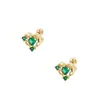 Pendientes de Acero Inoxidable con Cruz y Circonita Pendientes Pequeños para Cartílago del Oído Sentido de Diseño de Pendientes Nicho Invierno Lujo Ligero Pendientes con Sensación de Alta Gama