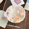 Llavero de oso con relieve por ambos lados, oso de dibujos animados lindo, colgante de mochila de dibujos animados, accesorio de bolso de estilo japonés de alta gama