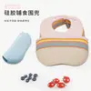 Babero impermeable para bebé, babero de silicona de grado alimenticio para niños, babero suave para comer bebés, anti-suciedad, ventas directas de fábrica